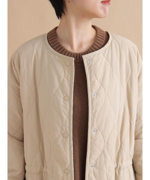 sm2rhythm（サマンサモスモスリズム）の「キルトレイヤードジャケット（ノーカラージャケット・レディース・ベージュ/カーキ/ブラック・F）」の20枚目の写真