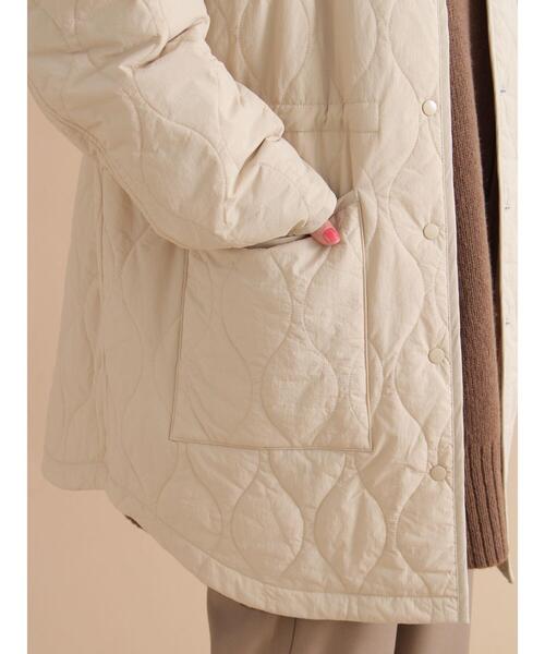 sm2rhythm（サマンサモスモスリズム）の「キルトレイヤードジャケット（ノーカラージャケット・レディース・ベージュ/カーキ/ブラック・F）」の21枚目の写真