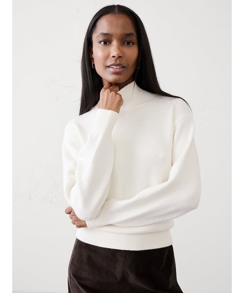 新品 UNDERCOVER タートルネック コットン ニット セーター ブラック セール】BANANA REPUBLIC FACTORY STORE コージータートルネック プル