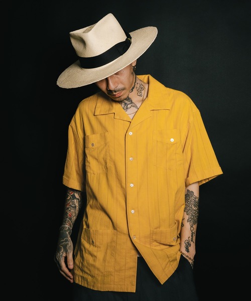 Subciety(サブサエティ)の「Leno cloth guayabera shirt(シャツ/ブラウス・メンズ・ブラック/イエロー/ホワイト・MEDIUM/LARGE/X-LARGE/SMALL)」の3枚目の写真