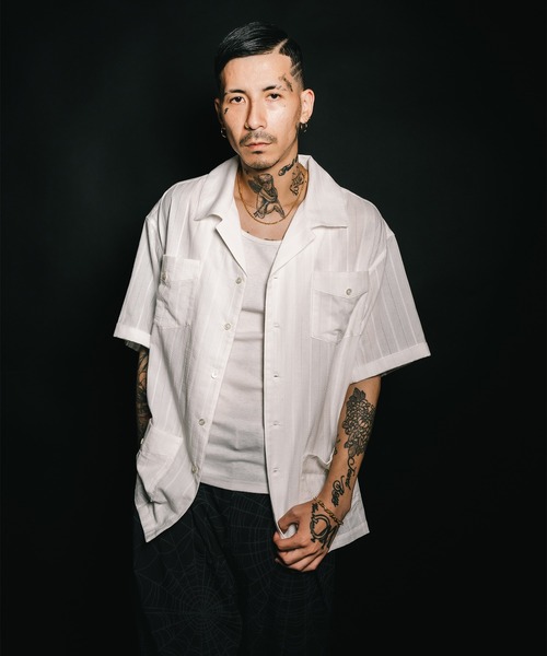 Subciety(サブサエティ)の「Leno cloth guayabera shirt(シャツ/ブラウス・メンズ・ブラック/イエロー/ホワイト・MEDIUM/LARGE/X-LARGE/SMALL)」の8枚目の写真