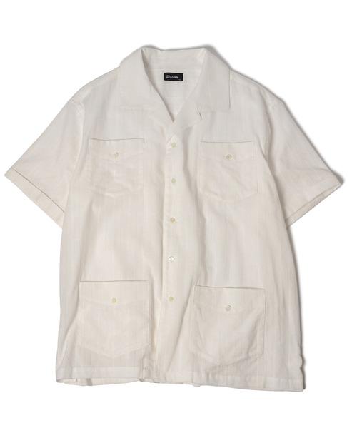 Subciety(サブサエティ)の「Leno cloth guayabera shirt(シャツ/ブラウス・メンズ・ブラック/イエロー/ホワイト・MEDIUM/LARGE/X-LARGE/SMALL)」の4枚目の写真