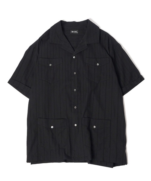 Subciety(サブサエティ)の「Leno cloth guayabera shirt(シャツ/ブラウス・メンズ・ブラック/イエロー/ホワイト・MEDIUM/LARGE/X-LARGE/SMALL)」の5枚目の写真