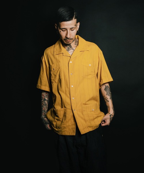 Subciety(サブサエティ)の「Leno cloth guayabera shirt(シャツ/ブラウス・メンズ・ブラック/イエロー/ホワイト・MEDIUM/LARGE/X-LARGE/SMALL)」の14枚目の写真