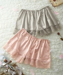 nissen（ニッセン）の「【GIFT FOR ME】サテン＆レース　フレアショーツ2枚組（ショーツ・レディース）」