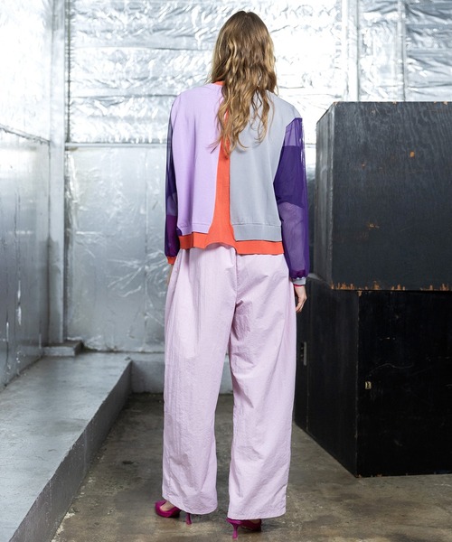 AULA AILA（アウラアイラ）の「カラーブロックカーディガン（カーディガン/ボレロ・レディース・グレー/イエロー×グリーン/ブラック・0）」の8枚目の写真