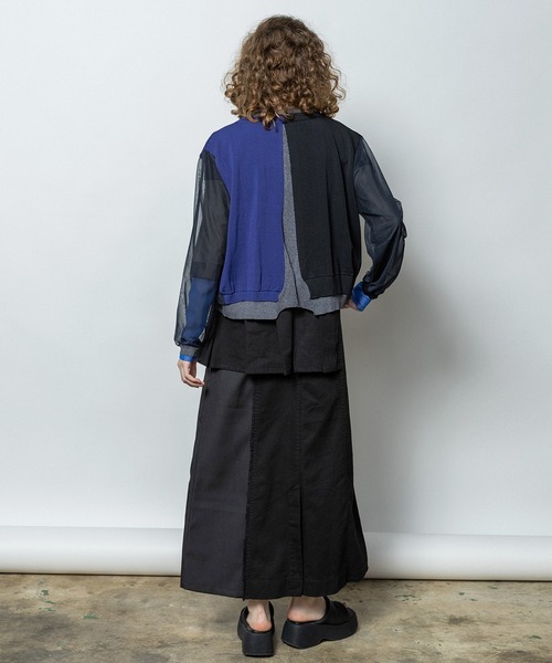 AULA AILA（アウラアイラ）の「カラーブロックカーディガン（カーディガン/ボレロ・レディース・グレー/イエロー×グリーン/ブラック・0）」の19枚目の写真