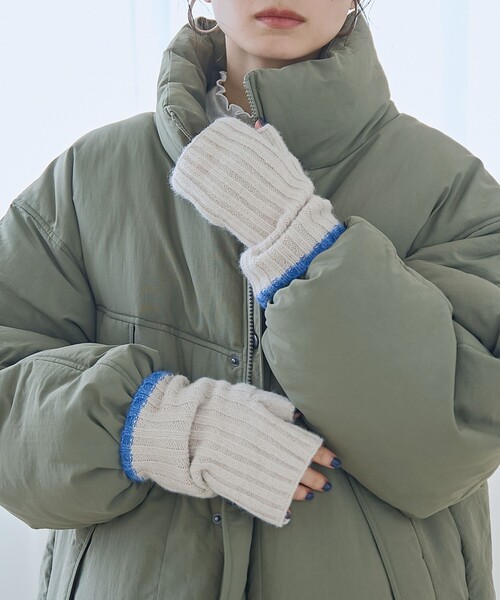 配色ラインリブアームウォーマー（アームカバー）｜coen（コーエン）の