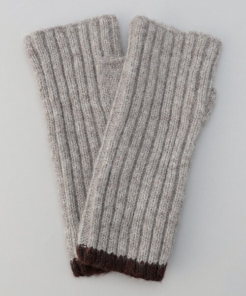 coen（コーエン）の「配色ラインリブアームウォーマー（アームカバー・レディース・ナチュラル/ライトグレー/ダークグレー/モカ・FREE）」の3枚目の写真