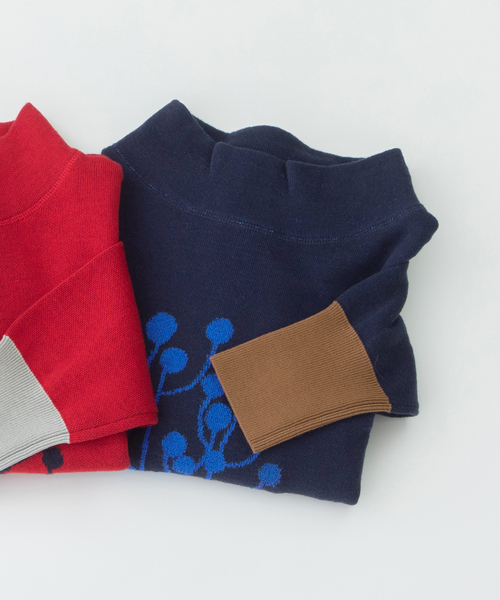 セール】ユーカリモックネックスエット風ニット（ニット/セーター