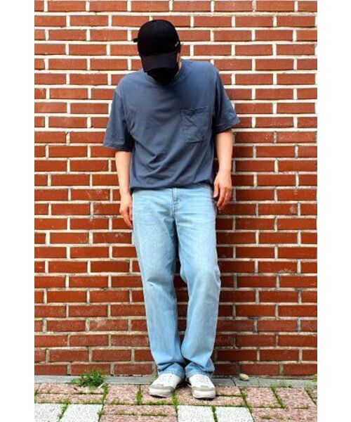 MUSINSA STANDARD（ムシンサスタンダード）の「リラックスフィットクルーネックTシャツ[ピーコックブルー]（Tシャツ/カットソー・メンズ・その他・SMALL/MEDIUM/LARGE/X-LARGE/XX-LARGE）」の7枚目の写真