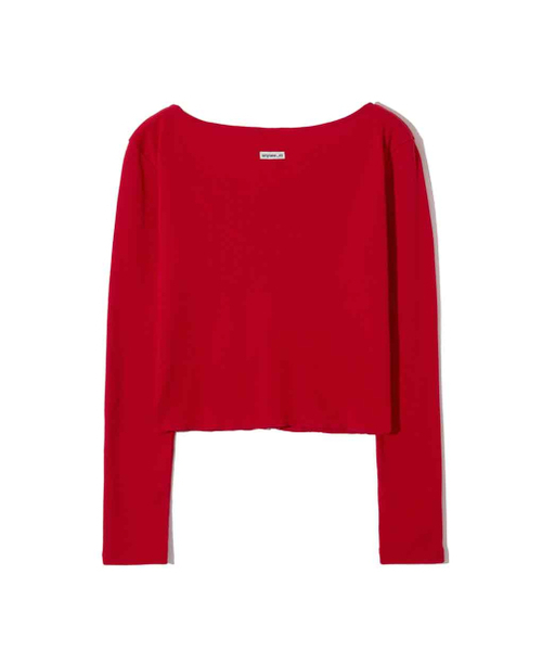 RENSE（レンセ）の「Line Snap Long Sleeve Red（Tシャツ/カットソー・レディース・その他・FREE）」の5枚目の写真