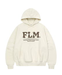 FLM ビッグロゴ フードパーカー - クリーム