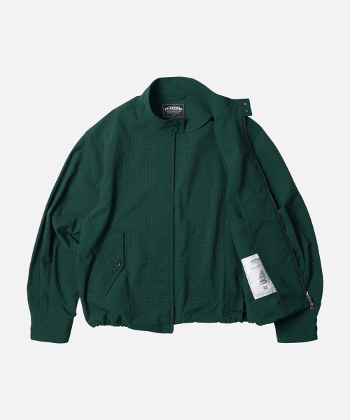 FRIZMWORKS(フリズムワークス)の「SEERSUCKER BUDDY HARRINGTON JACKET _ DARK GREEN(ブルゾン・メンズ・その他・MEDIUM/LARGE/X-LARGE)」の2枚目の写真