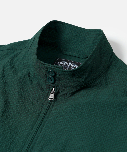 FRIZMWORKS(フリズムワークス)の「SEERSUCKER BUDDY HARRINGTON JACKET _ DARK GREEN(ブルゾン・メンズ・その他・MEDIUM/LARGE/X-LARGE)」の4枚目の写真