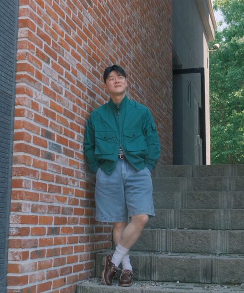 FRIZMWORKS(フリズムワークス)の「SEERSUCKER BUDDY HARRINGTON JACKET _ DARK GREEN(ブルゾン・メンズ・その他・MEDIUM/LARGE/X-LARGE)」の9枚目の写真