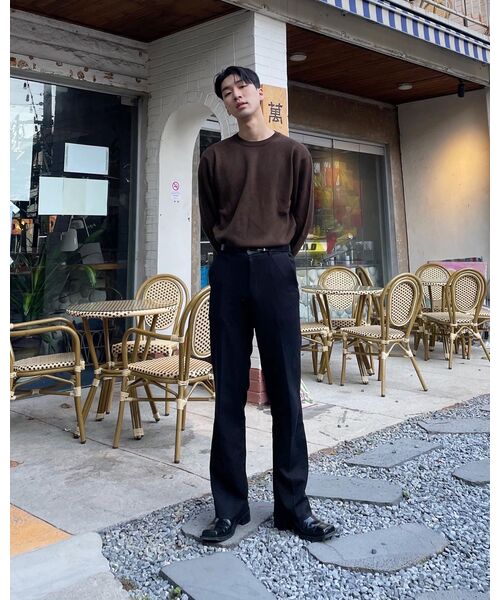 MUSINSA STANDARD（ムシンサスタンダード）の「ミニマルクルーネックニット[ブラウン]（ニット/セーター・メンズ・その他・LARGE/X-LARGE/XX-LARGE/SMALL/MEDIUM）」の14枚目の写真