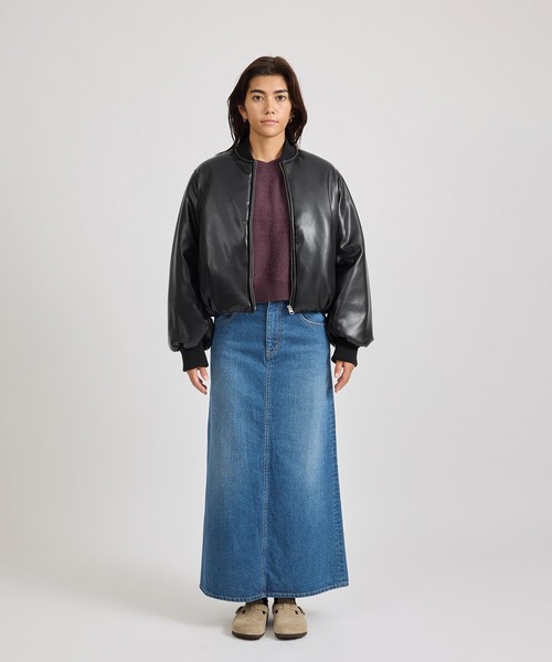 Saturdays NYC（サタデーズ ニューヨークシティ ）の「Dorothy Cropped Bomber Jacket  | WOMEN（その他アウター・レディース・ブラック/ワイン・S/L/M）」の7枚目の写真