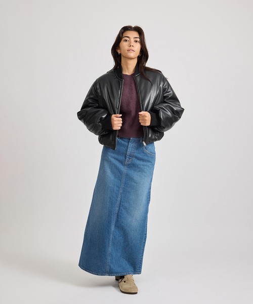 Saturdays NYC（サタデーズ ニューヨークシティ ）の「Dorothy Cropped Bomber Jacket  | WOMEN（その他アウター・レディース・ブラック/ワイン・S/L/M）」の13枚目の写真