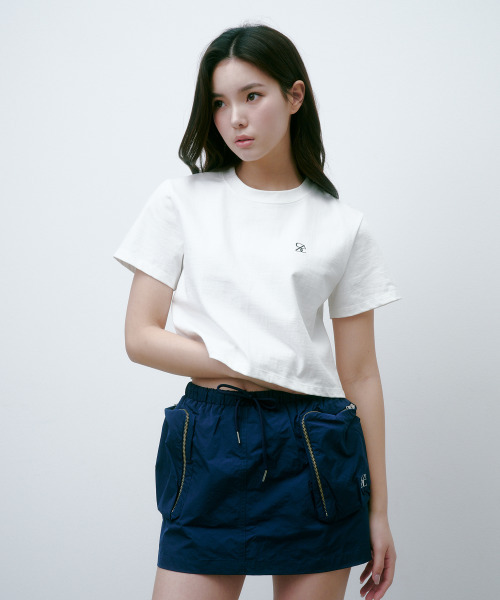 SALT AND CHOCOLATE(ソルトアンドチョコレート)の「SACロゴオーバーサイズクロップTシャツアイボリー4W2311002(Tシャツ/カットソー・レディース・その他・FREE)」の1枚目の写真