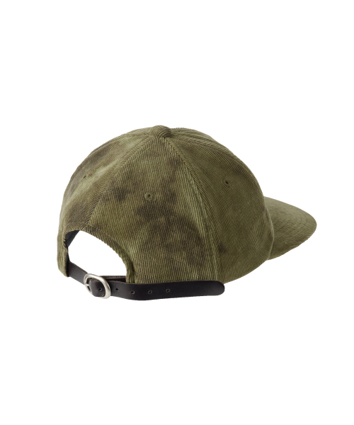 WOOALONG(ウアロン)の「Tie Dye Corduroy Camp Cap - GREEN(キャップ・レディース・グリーン・FREE)」の2枚目の写真
