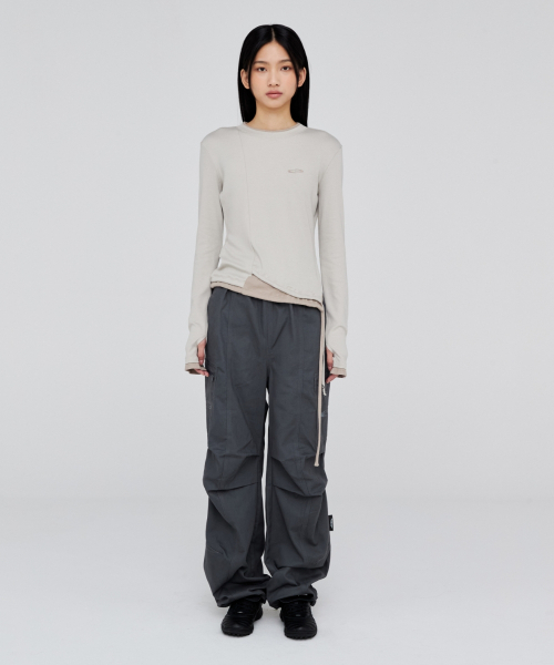 Opening Project（オープニングプロジェクト）の「W Small Logo Layered T Shirt - Brown（Tシャツ/カットソー・レディース・その他・FREE）」の3枚目の写真