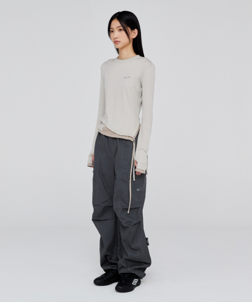 Opening Project（オープニングプロジェクト）の「W Small Logo Layered T Shirt - Brown（Tシャツ/カットソー・レディース・その他・FREE）」の4枚目の写真