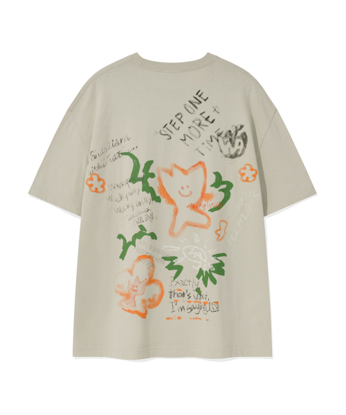 Wacky WiLLy(ワッキーウィリー)の「キキグラフィティ半袖Tシャツライトグレー(Tシャツ/カットソー・レディース・その他・SMALL/MEDIUM/LARGE/X-LARGE)」の1枚目の写真