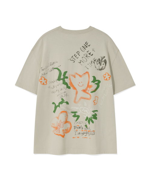 Wacky WiLLy(ワッキーウィリー)の「キキグラフィティ半袖Tシャツライトグレー(Tシャツ/カットソー・レディース・その他・SMALL/MEDIUM/LARGE/X-LARGE)」の3枚目の写真