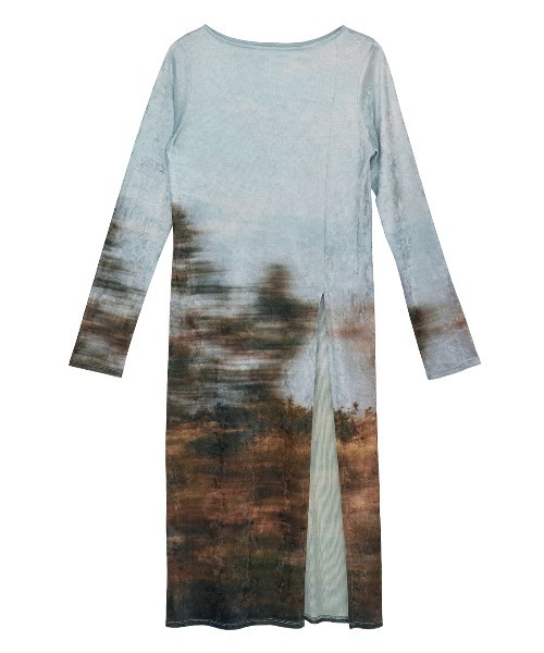 UND LANDSCAPE PRINT LONG TOP（Tシャツ/カットソー）｜Ameri（アメリ