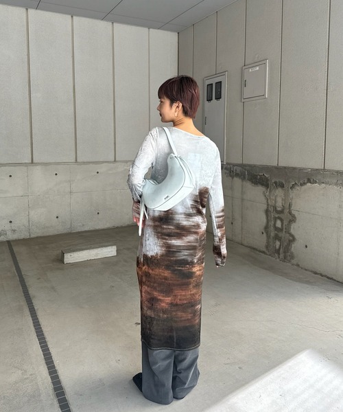 UND LANDSCAPE PRINT LONG TOP（Tシャツ/カットソー）｜Ameri（アメリ