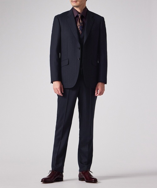 オルタネイトストライプ シングル2ボタンスーツ / 253004 609NS