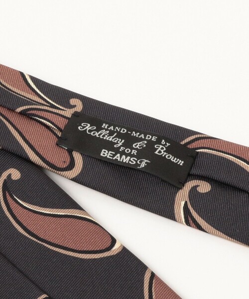 BEAMS F（ビームスエフ）の「Holliday & Brown / シルク ペイズリー柄 プリント ネクタイ（ネクタイ・メンズ・ブラック・ONE SIZE）」の3枚目の写真