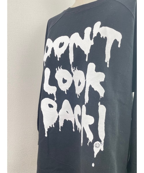 Rydia（リディア）の「DON'Tルーズラグラントップス（Tシャツ/カットソー・レディース・トップグレー/オフホワイト/ブラック・1）」の8枚目の写真