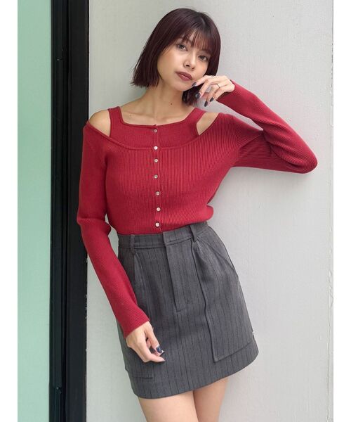 MURUA（ムルーア）の「サイドジップカーゴスカート（スカート・レディース・ブラック/グレー・2/1）」の21枚目の写真