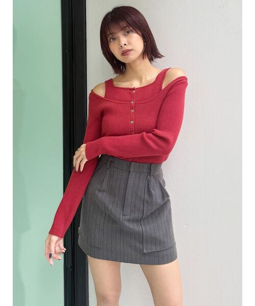 MURUA（ムルーア）の「サイドジップカーゴスカート（スカート・レディース・ブラック/グレー・2/1）」の22枚目の写真