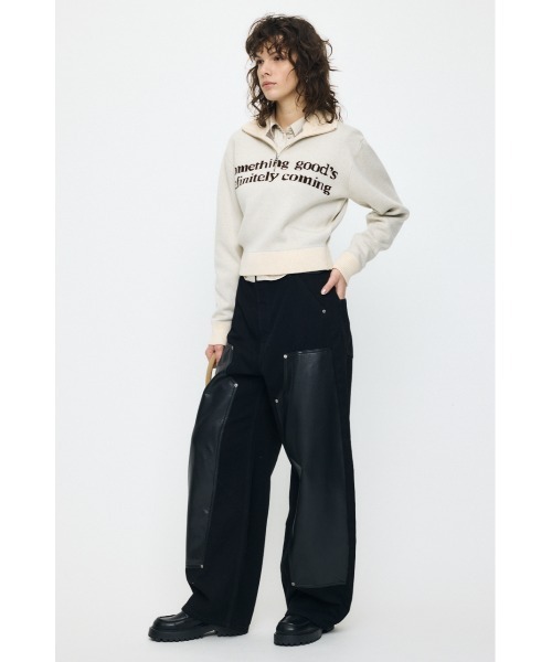 MOUSSY(マウジー)の「LETTERED HALF ZIP セーター(ニット/セーター・レディース・杢グレー/オフホワイト/レッド/ネイビー・FREE)」の22枚目の写真