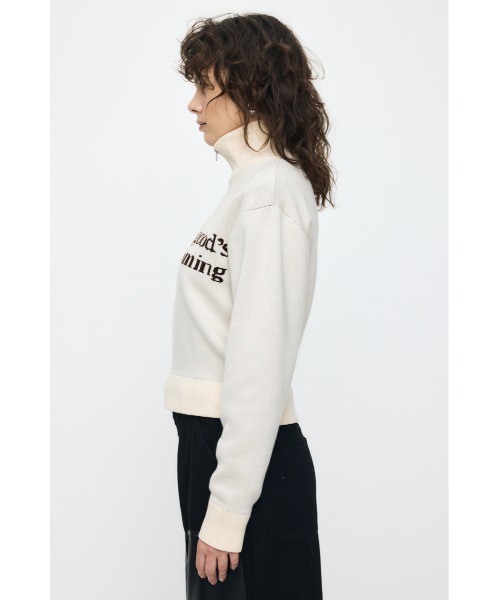 MOUSSY(マウジー)の「LETTERED HALF ZIP セーター(ニット/セーター・レディース・杢グレー/オフホワイト/レッド/ネイビー・FREE)」の19枚目の写真