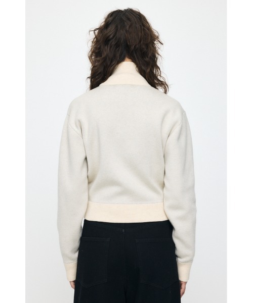 MOUSSY(マウジー)の「LETTERED HALF ZIP セーター(ニット/セーター・レディース・杢グレー/オフホワイト/レッド/ネイビー・FREE)」の18枚目の写真