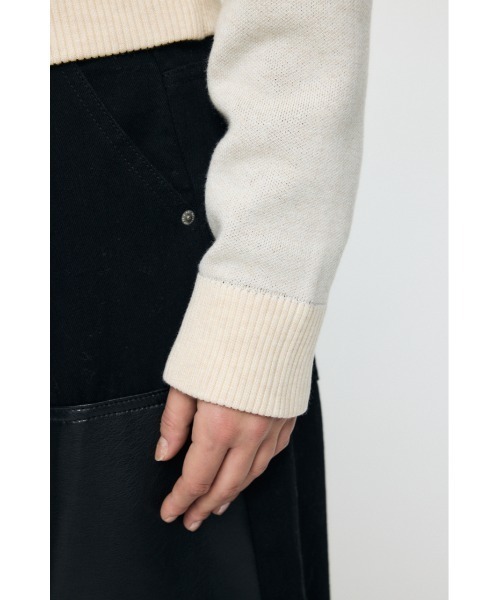 MOUSSY(マウジー)の「LETTERED HALF ZIP セーター(ニット/セーター・レディース・杢グレー/オフホワイト/レッド/ネイビー・FREE)」の15枚目の写真