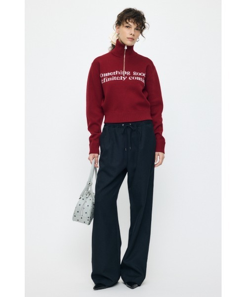 MOUSSY(マウジー)の「LETTERED HALF ZIP セーター(ニット/セーター・レディース・杢グレー/オフホワイト/レッド/ネイビー・FREE)」の13枚目の写真