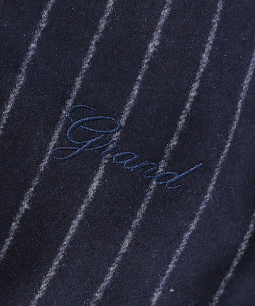 WISM(ウィズム)の「GRAND COLLECTION / グランド コレクション REVERSIBLE PINSTRIPE WOOL/COTTON J(その他アウター・メンズ・ダークブルー・MEDIUM/LARGE)」の6枚目の写真