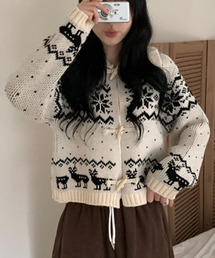 VIVID LADY（ビビッドレディー）の「ノルディック柄 トグルボタン ニットカーディガン（ニット/セーター）」