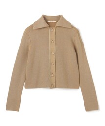 BACCA（バッカ）の「ラメウール フラットカラーニットカーディガン（ニット/セーター）」