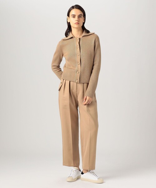 BACCA（バッカ）の「ラメウール フラットカラーニットカーディガン（ニット/セーター・レディース・ベージュ系その他/グレー系その他2・S）」の3枚目の写真