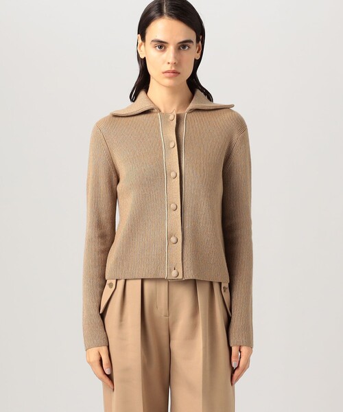 今季販売中　ラメウール フラットカラーニットカーディガン ラメウール フラットカラーニットカーディガン（ニット/セーター