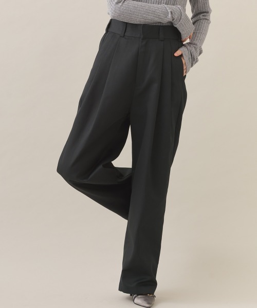 OMNES（オムネス）の「ハイウエストツータックチノパンツ（チノパンツ・レディース・ブラウン/オリーブ/ブラック/アイボリー・FREE）」の12枚目の写真