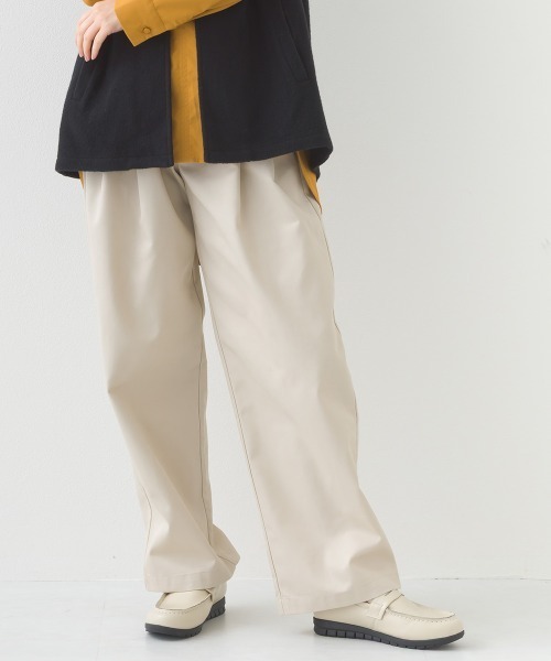 OMNES（オムネス）の「ハイウエストツータックチノパンツ（チノパンツ・レディース・ブラウン/オリーブ/ブラック/アイボリー・FREE）」の8枚目の写真