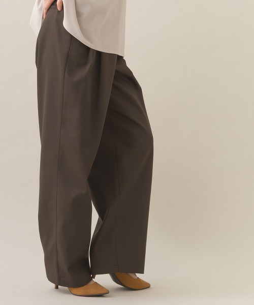 OMNES（オムネス）の「ハイウエストツータックチノパンツ（チノパンツ・レディース・ブラウン/オリーブ/ブラック/アイボリー・FREE）」の15枚目の写真