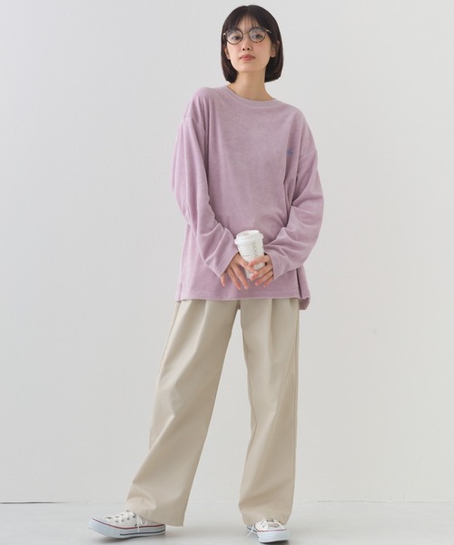 OMNES(オムネス)の「ハイウエストツータックチノパンツ(チノパンツ・レディース・ブラウン/オリーブ/ブラック/アイボリー・FREE)」の6枚目の写真